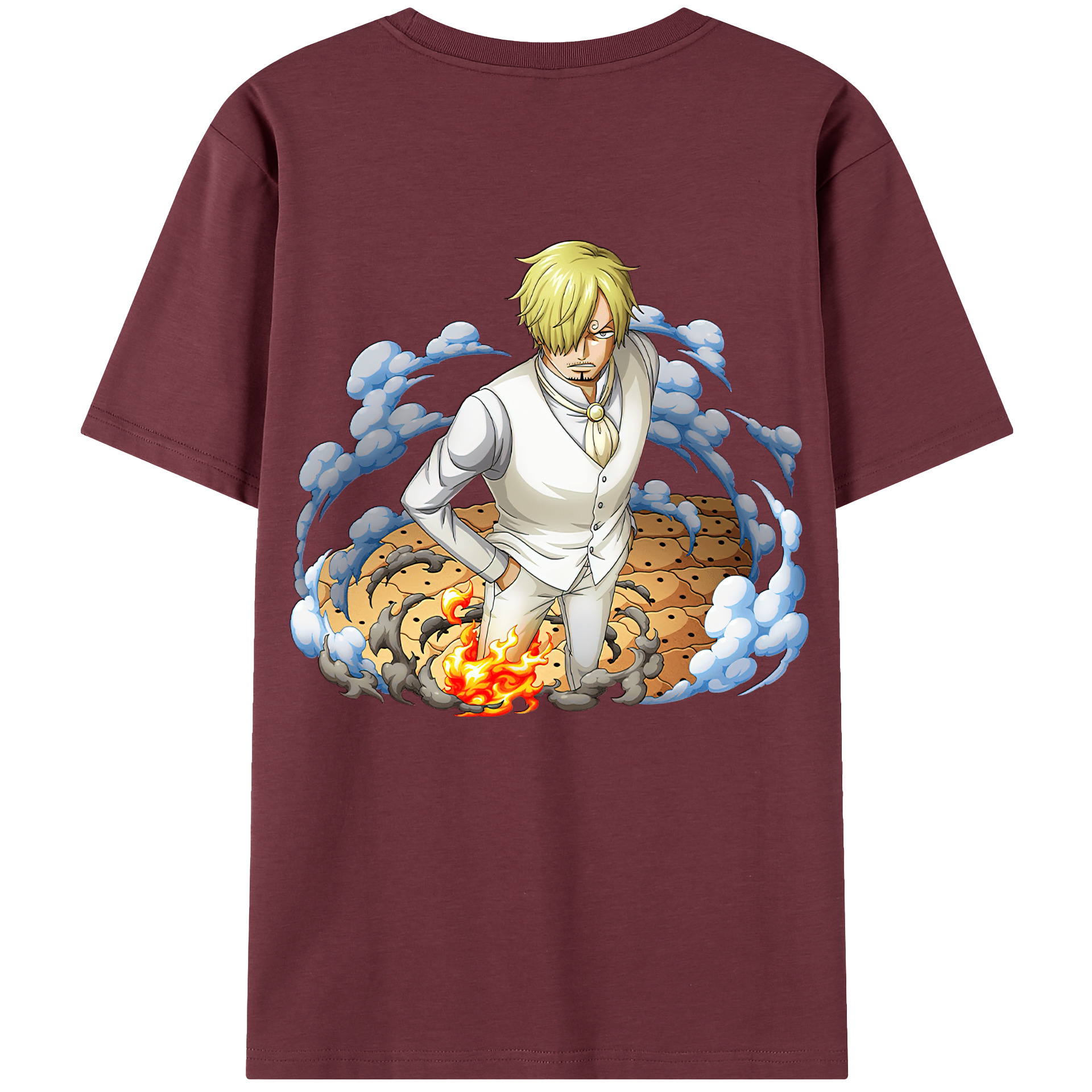 ワンピース サンジ ONE PIECE Sanji 綿100％半袖Tシャツ（背面プリント）